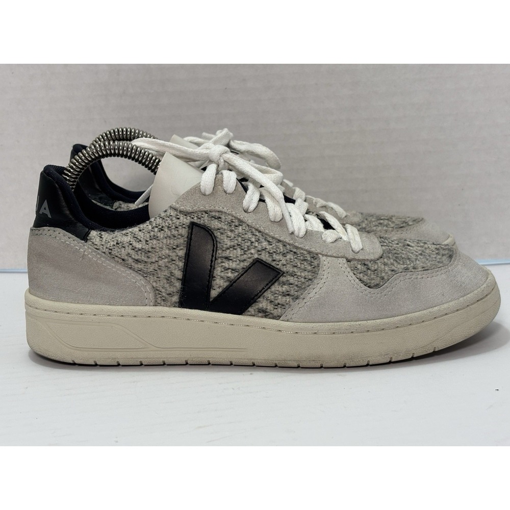 Veja V-10 Flannel Snow Black‎ Sneakers EU 38 US 7 Wool Suede Shoes